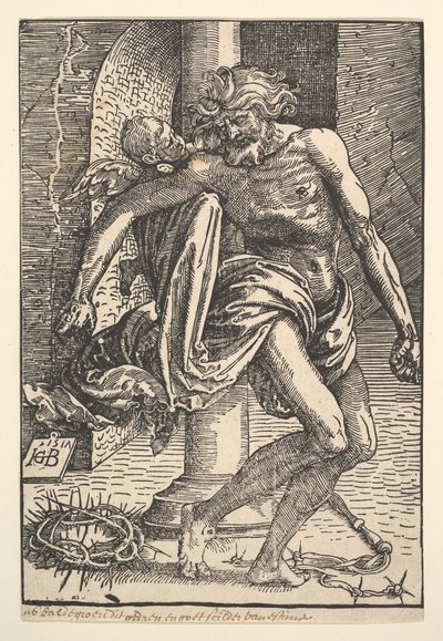 Kristus s mučicími nástroji podepřený malým andělem, 1517. od Hans Baldung