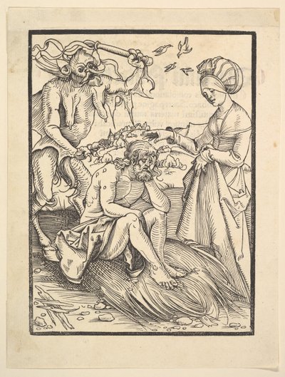 Job pokoušený démonem, 1509. od Hans Baldung