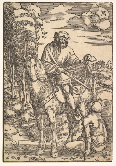 Svatý Martin na koni, 15.-16. století. od Hans Baldung