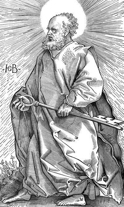 Svatý Petr drží svůj symbol klíče, c1490-1550 od Hans Baldung
