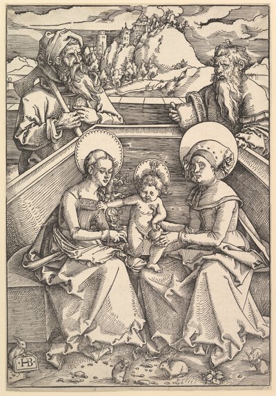 Svatá rodina se svatou Annou a svatým Joachimem. od Hans Baldung