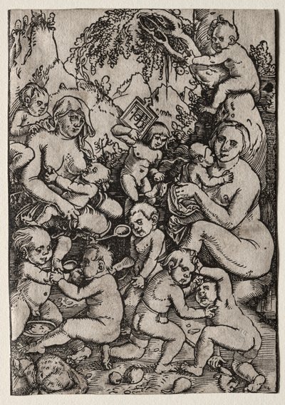 Dvě matky. od Hans Baldung