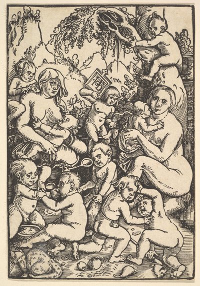 Dvě matky s dětmi zemřou Kinderaue, ca. 1512. od Hans Baldung