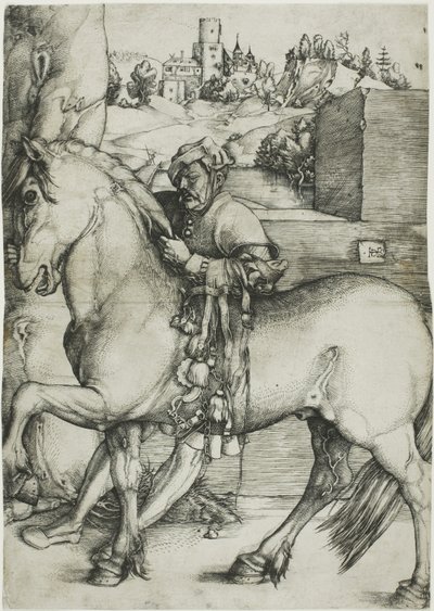 Ženich nasedající na koně od Hans Baldung Grien