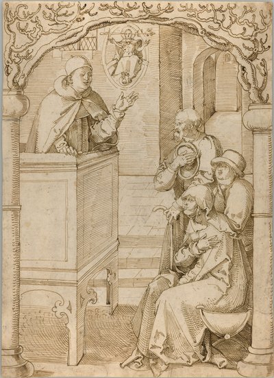 Kázání mnicha od Hans Baldung Grien