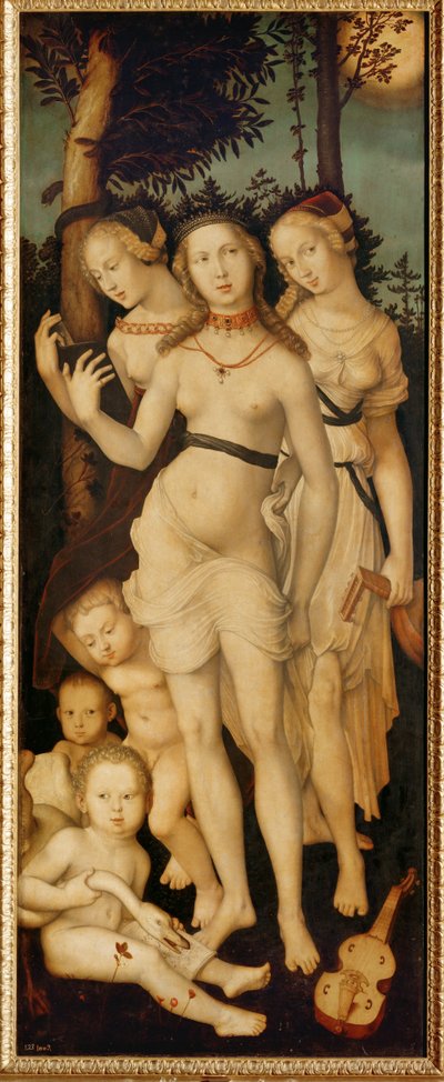 Harmonie aneb Tři grácie (malba na dřevě) od Hans Baldung Grien