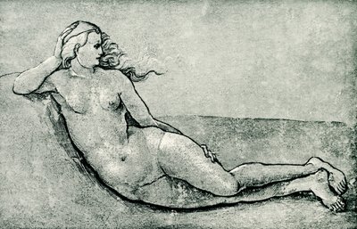 Ležící nymfa od Hans Baldung Grien
