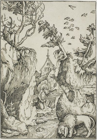 Svatý Jeroným v divočině od Hans Baldung Grien
