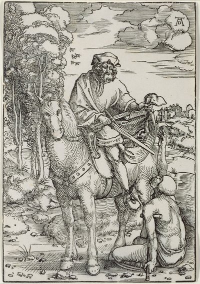 Svatý Martin sdílí svůj plášť od Hans Baldung Grien