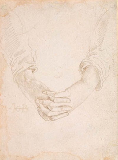 Studie sepjatých rukou ženy od Hans Baldung Grien