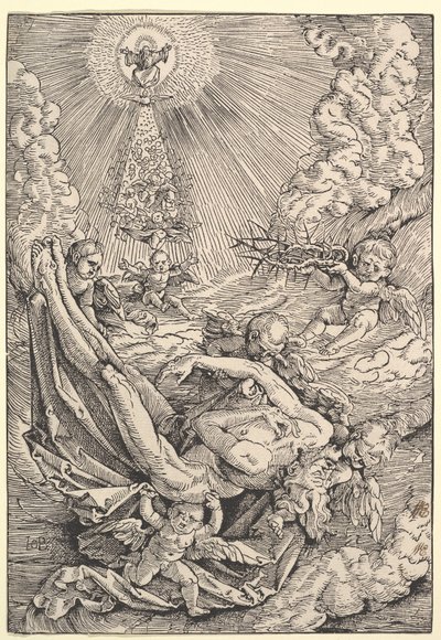 Tělo Kristovo nesené anděly k nebi, 1516 od Hans Baldung Grien
