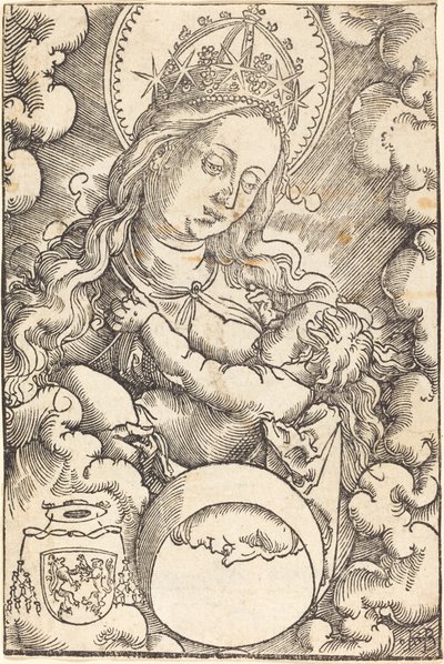 Panna a dítě v oblacích od Hans Baldung Grien