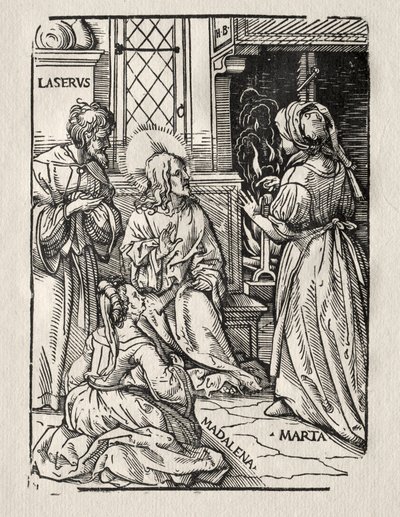 Kristus v domě Lazara, 1510. od Hans Burgkmair