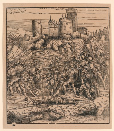 Bitva u Nauders, z "Der Weisskunig" od Hans Burgkmair the Elder