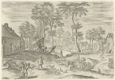 Pohled na Schaerbeek Schaerbeke (název na objektu) Památky z oblasti Bruselu (název seriálu) od Hans Collaert (I)