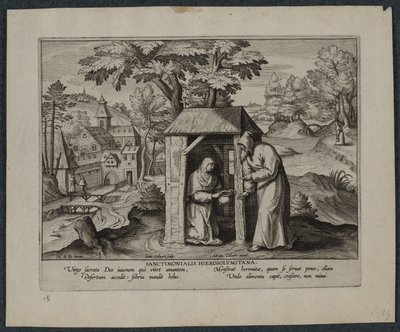 Svatý Jeronýme. od Hans Collaert