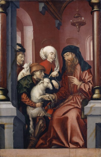 Joachim a Anna si vybírají beránka pro oběť, 1512 od Hans Fries