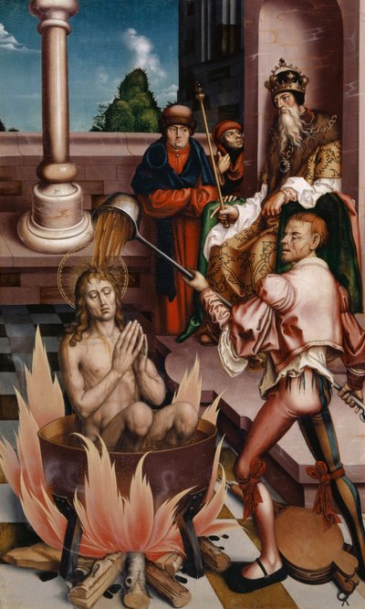 Svatý Jan Evangelista v kotli, 1514 od Hans Fries