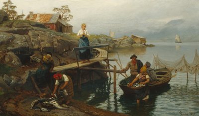 Po rybaření (domů z rybaření) od Hans Gude