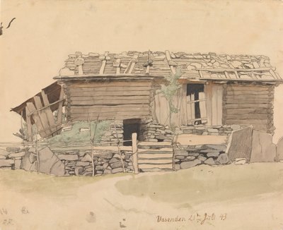 Stodola a lyžařský dvůr, Vassenden od Hans Gude
