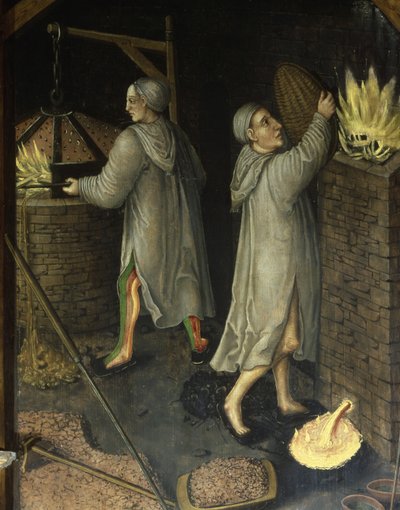 Detail z Hornické krajiny, 1521 od Hans Hesse