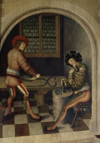 Detail z Hornické krajiny, 1521 od Hans Hesse