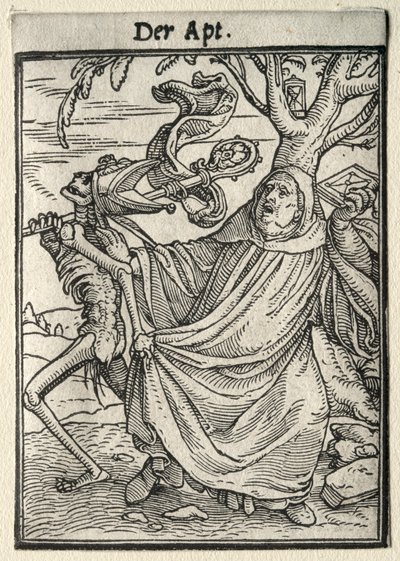 Tanec smrti: Opat. od Hans Holbein
