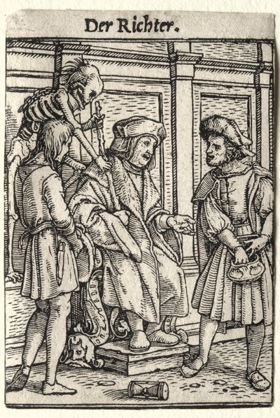 Tanec smrti: Soudce. od Hans Holbein
