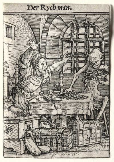 Tanec smrti: Lakomec, c. 1526. od Hans Holbein