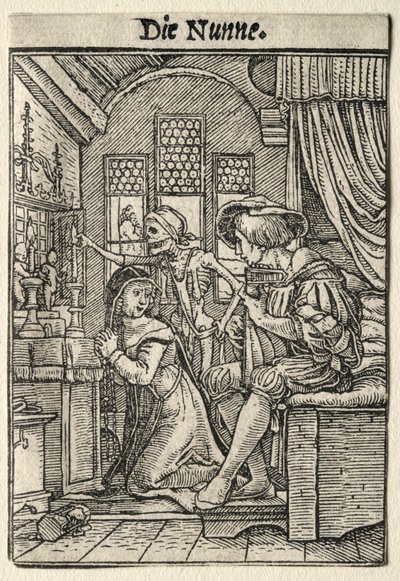 Tanec smrti: Jeptiška. od Hans Holbein