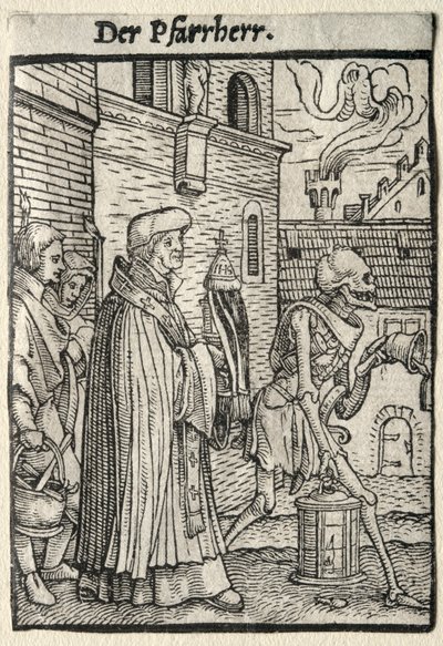 Tanec smrti: Pastor. od Hans Holbein