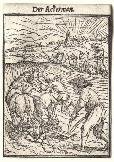 Tanec smrti: Oráč. od Hans Holbein