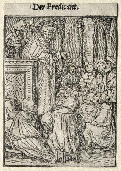 Tanec smrti: Kazatel. od Hans Holbein