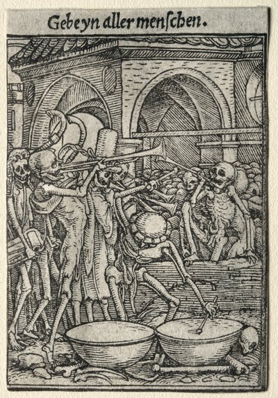 Tanec smrti: Trumpetisté smrti. od Hans Holbein