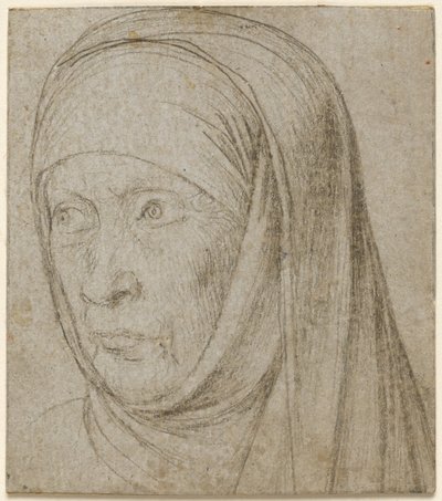 Hlava staré ženy, c. 1500. od Hans Holbein