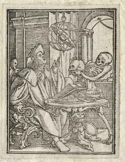 Tanec smrti: Astrolog, bohatý muž. od Hans Holbein