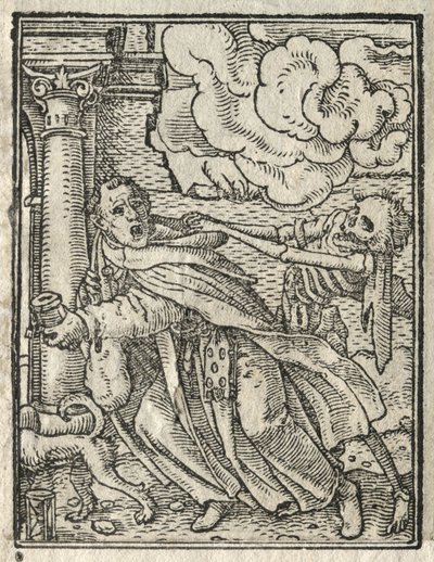 Tanec smrti: Žebravý mnich; Jeptiška od Hans Holbein