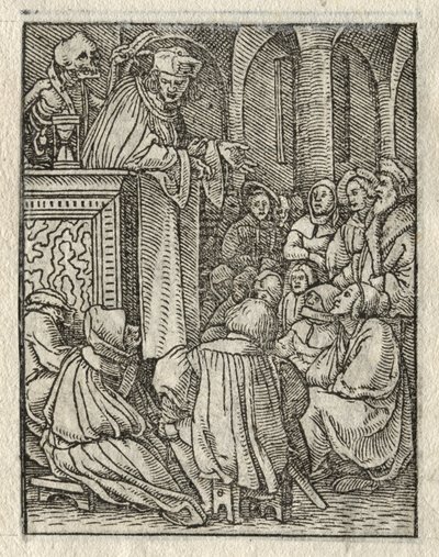 Tanec smrti: Kazatel, kněz. od Hans Holbein