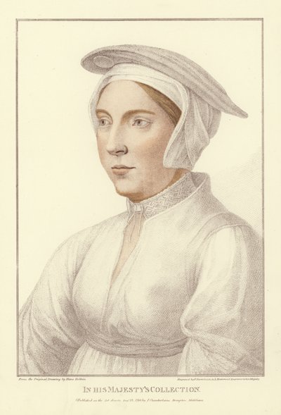 Anonymní žena (akvatinta) od Hans Holbein der Jüngere