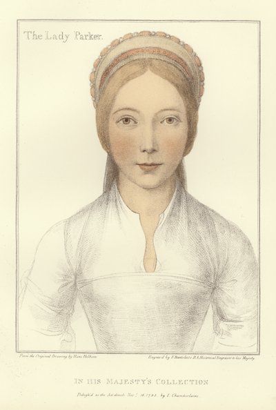 Elizabeth, Lady Parker (akvatinta) od Hans Holbein der Jüngere