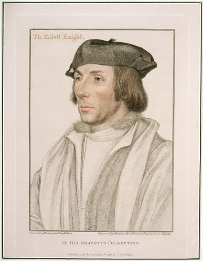 Sir Thomas Elyot (asi 1490-1546) vyrytý Francescem Bartolozzim (1727-1815) 1794 od Hans Holbein der Jüngere