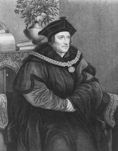Sir Thomas More (1477-1535) (rytina) od Hans Holbein der Jüngere