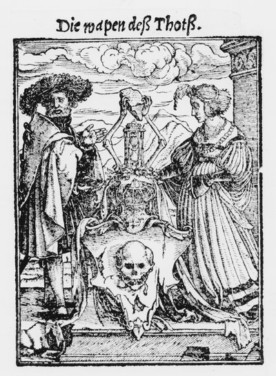 Schránka mrtvých, z „Tance smrti“, vyryla Hans Lutzelburger, kolem roku 1538 od Hans Holbein der Jüngere