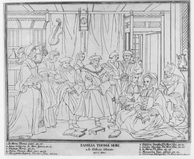 Rodina Thomase Morea (1478-1535), kancléře Anglie, vyryl Christian de Mechel (1737-1817) 1787 (viz 131242) od Hans Holbein der Jüngere