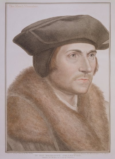 Thomas More, Lord Chancellor (1478-1535) rytý Francesco Bartolozzi (1727-1815) od Hans Holbein der Jüngere