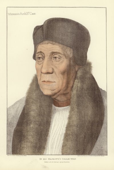 William Warham, arcibiskup z Canterbury (akvatinta) od Hans Holbein der Jüngere
