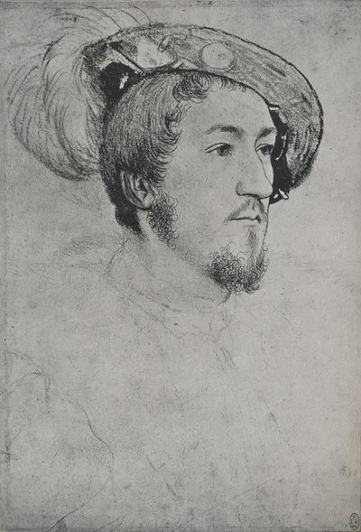 A Gentleman: Unknown, c1532-1543 1945 od Hans Holbein der Jüngere