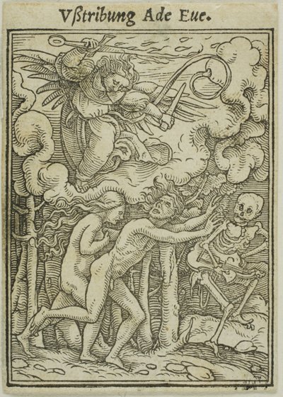 Adam a Eva vyhnáni z ráje od Hans Holbein the Younger