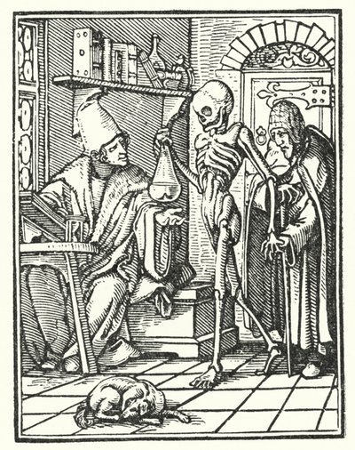 Smrt a lékař od Hans Holbein der Jüngere