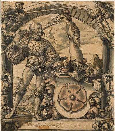 Design pro heraldický panel z barevného skla, 1522 od Hans Holbein der Jüngere
